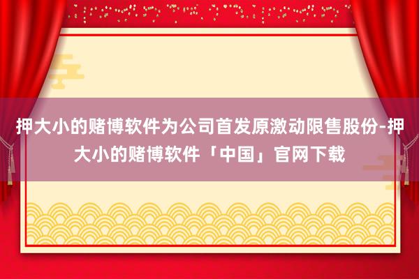 押大小的赌博软件为公司首发原激动限售股份-押大小的赌博软件「中国」官网下载